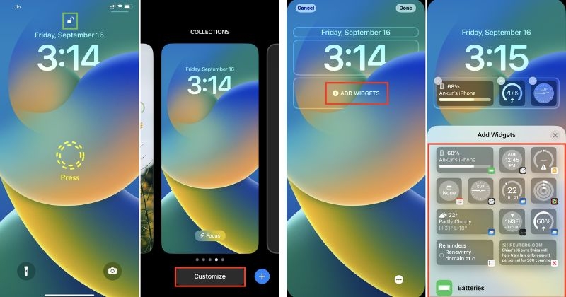Thêm World Clock vào Màn hình khóa iPhone để xem thời gian trên toàn cầu