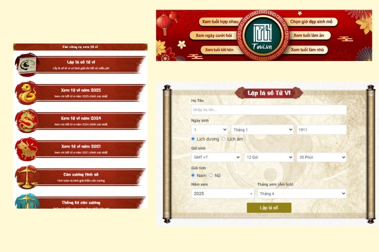 Xem tử vi 2025 theo ngày tháng năm sinh