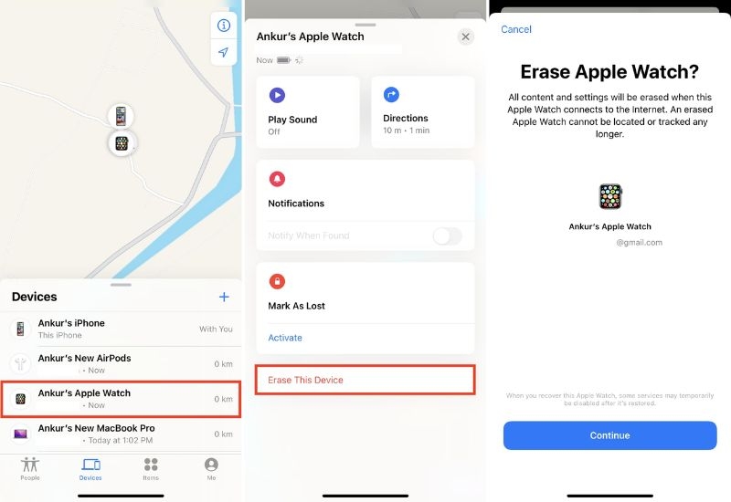 Cách xóa Apple Watch từ xa khi bị mất