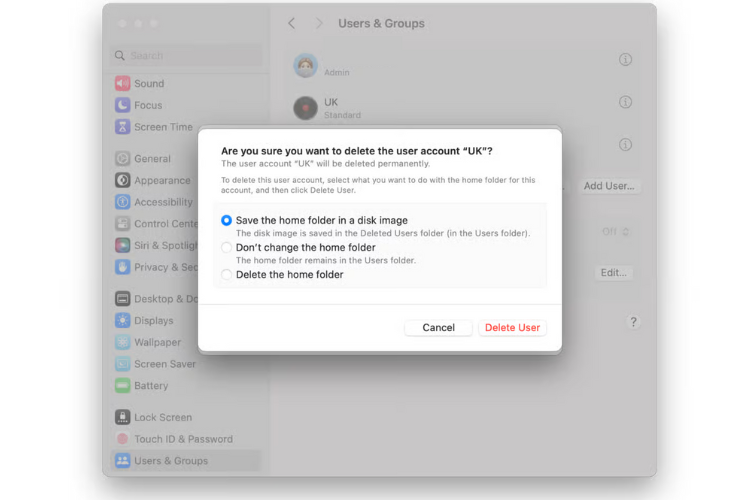 xoá người dùng trên macbook 4