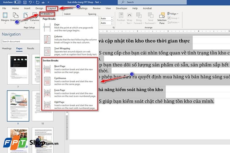 Xóa nhiều trang trong Word - Ảnh 08