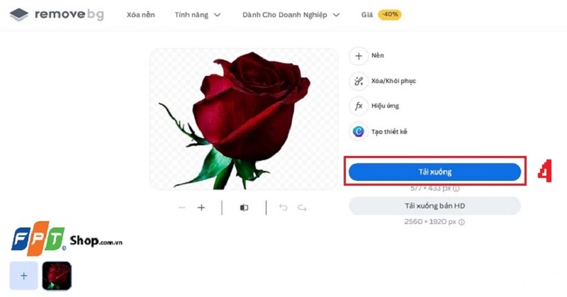Xóa phông online ảnh 4