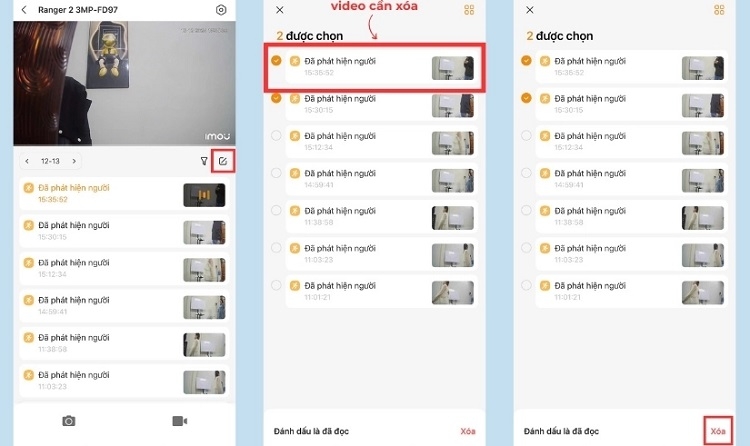Xoá video camera (Hình 4)