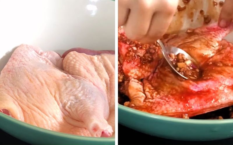 Sơ chế và ướp vịt