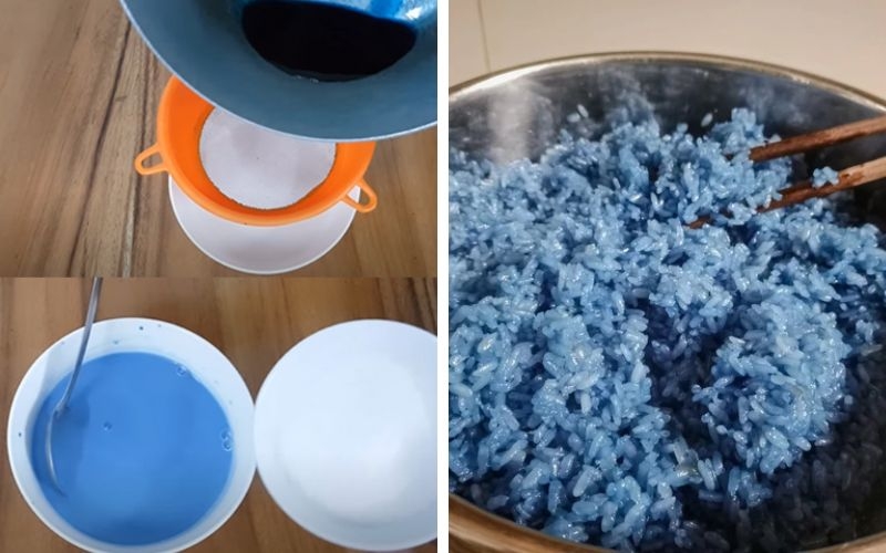 Nấu xôi hoa đậu biếc