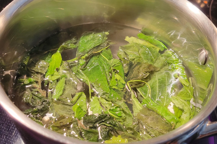 xông mặt bằng lá tía tô hình 5