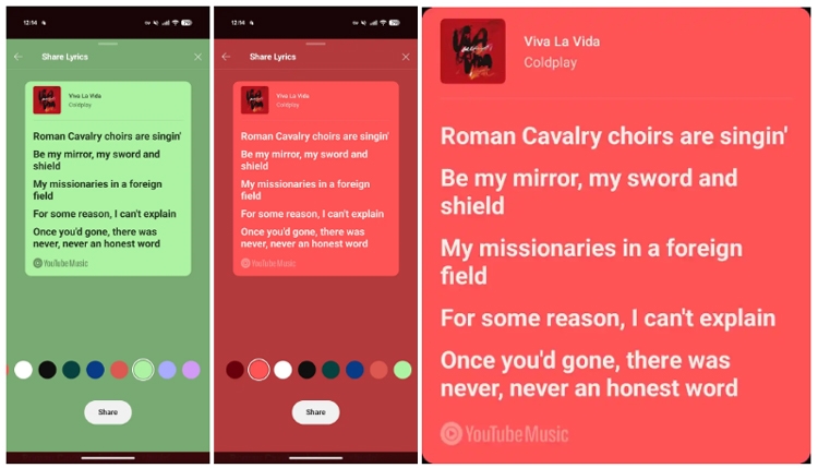 YouTube Music chính thức ra mắt tính năng chia sẻ lời bài hát trên Android và iOS - hình 1