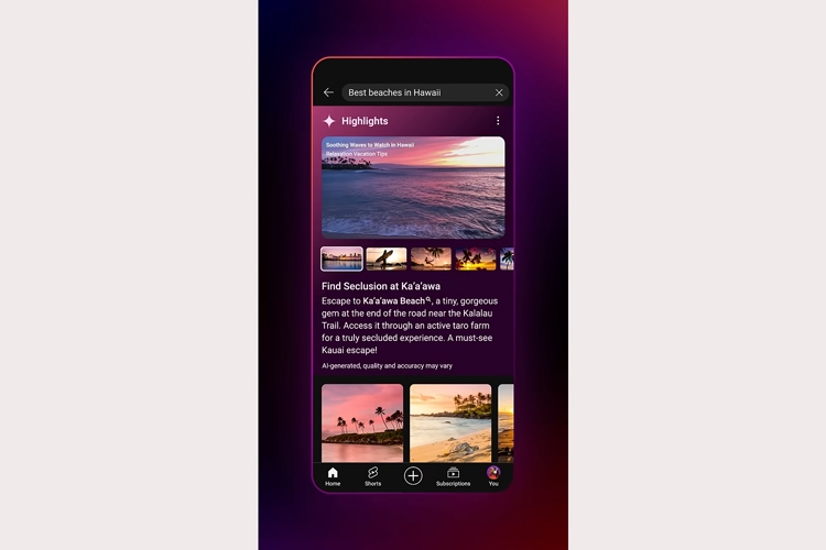 YouTube thử nghiệm tính năng AI Overviews như Google Tìm kiếm và chỉ dành cho hội viên Premium