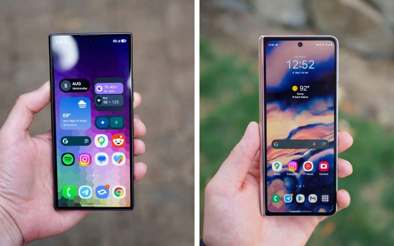 So sánh Z Fold 8 Ultra và Z Fold 5 về màn hình