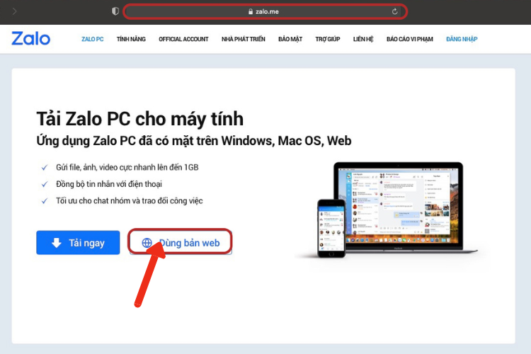 Zalo bị trắng màn hình trên máy tính hình 2